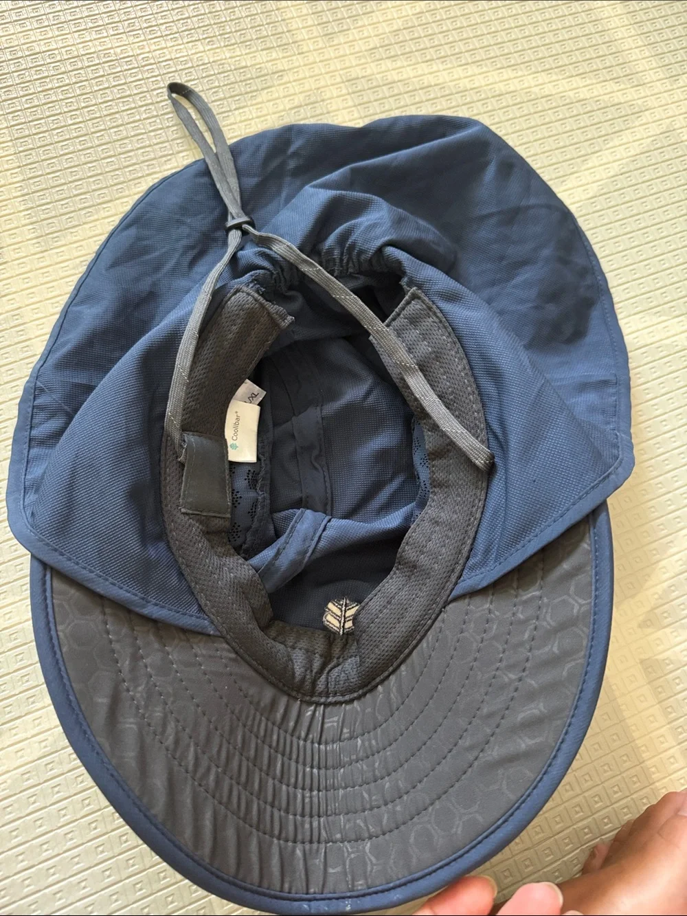 COOLIBAR Navy Blue Sun Adjustable Hat with Neck Flap